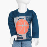 Boys Full Sleeves T-Shirt - Steel Blue, Boys T-Shirts, Chase Value, Chase Value