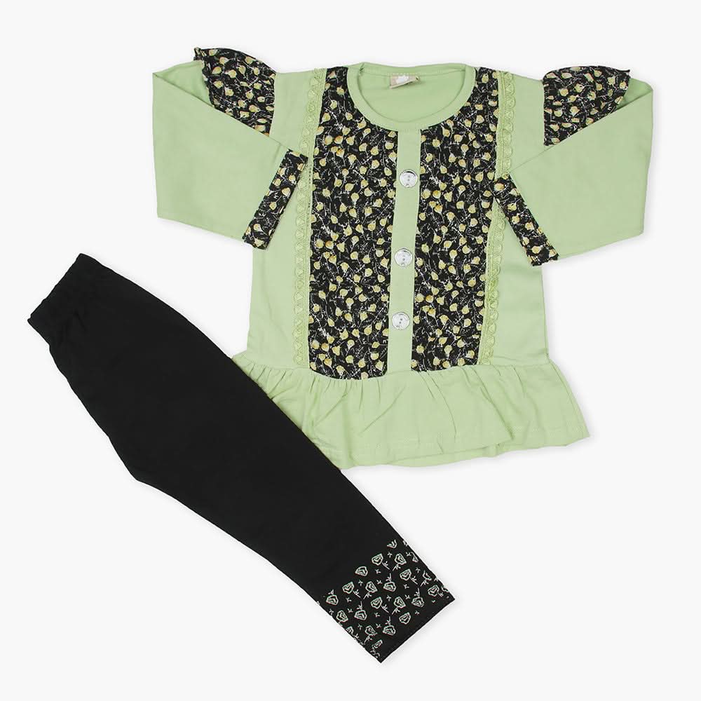 Girls Tights Suit  - Green, Girls Suits, Chase Value, Chase Value