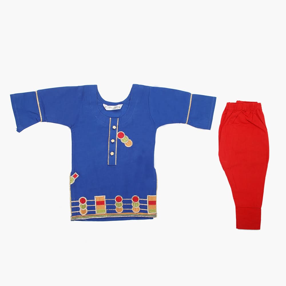Girls Shalwar Suit - Blue, Girls Shalwar Kameez, Chase Value, Chase Value