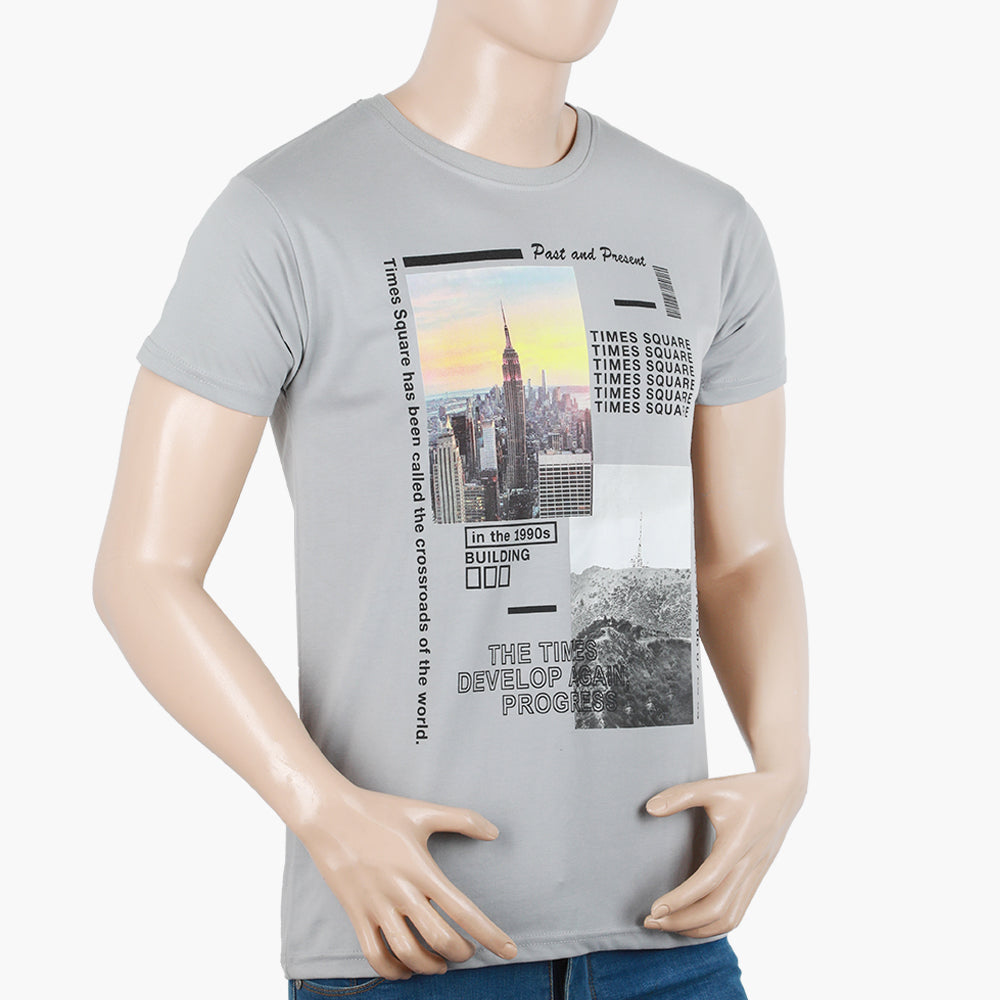 Men's Half Sleeves T-Shirt - Grey, Men's T-Shirts & Polos, Chase Value, Chase Value