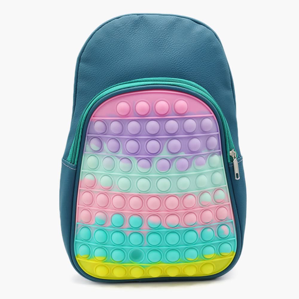 Girls Back Pack - Steel Green, Kids Bags, Chase Value, Chase Value