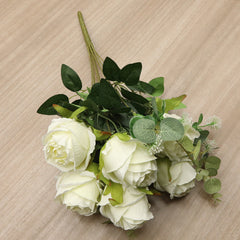 Artificial Flower Bunch - White