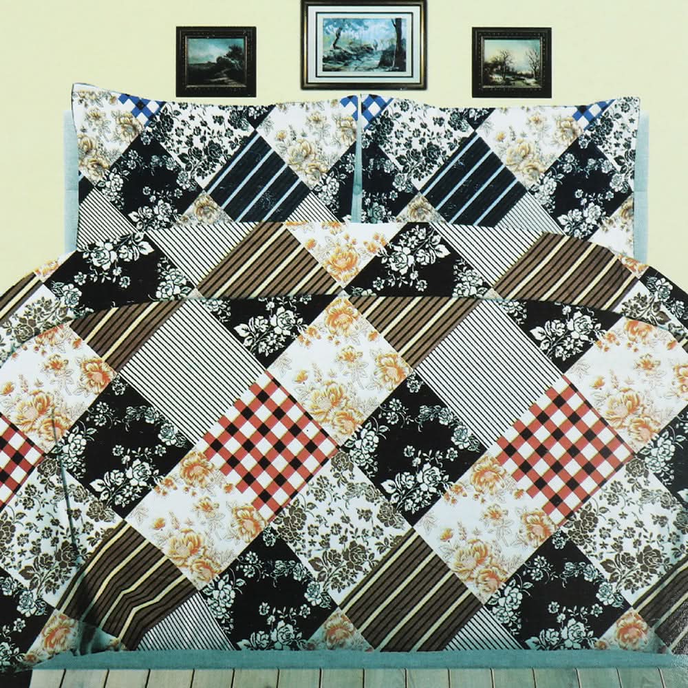 King Size 3Pcs Bed Sheet - H1, King Size Bed Sheet, Chase Value, Chase Value
