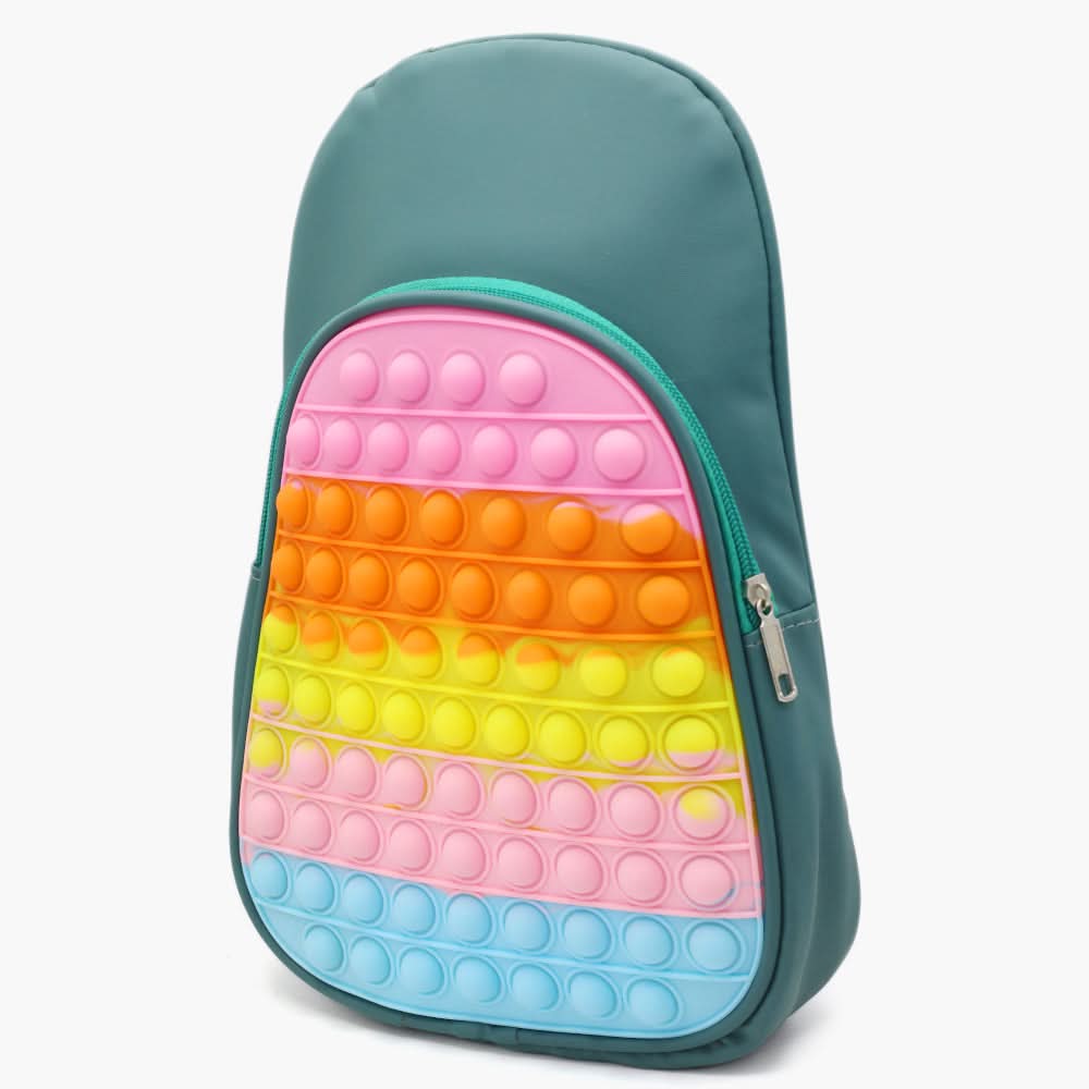 Girls Back Pack - Steel Blue, Kids Bags, Chase Value, Chase Value