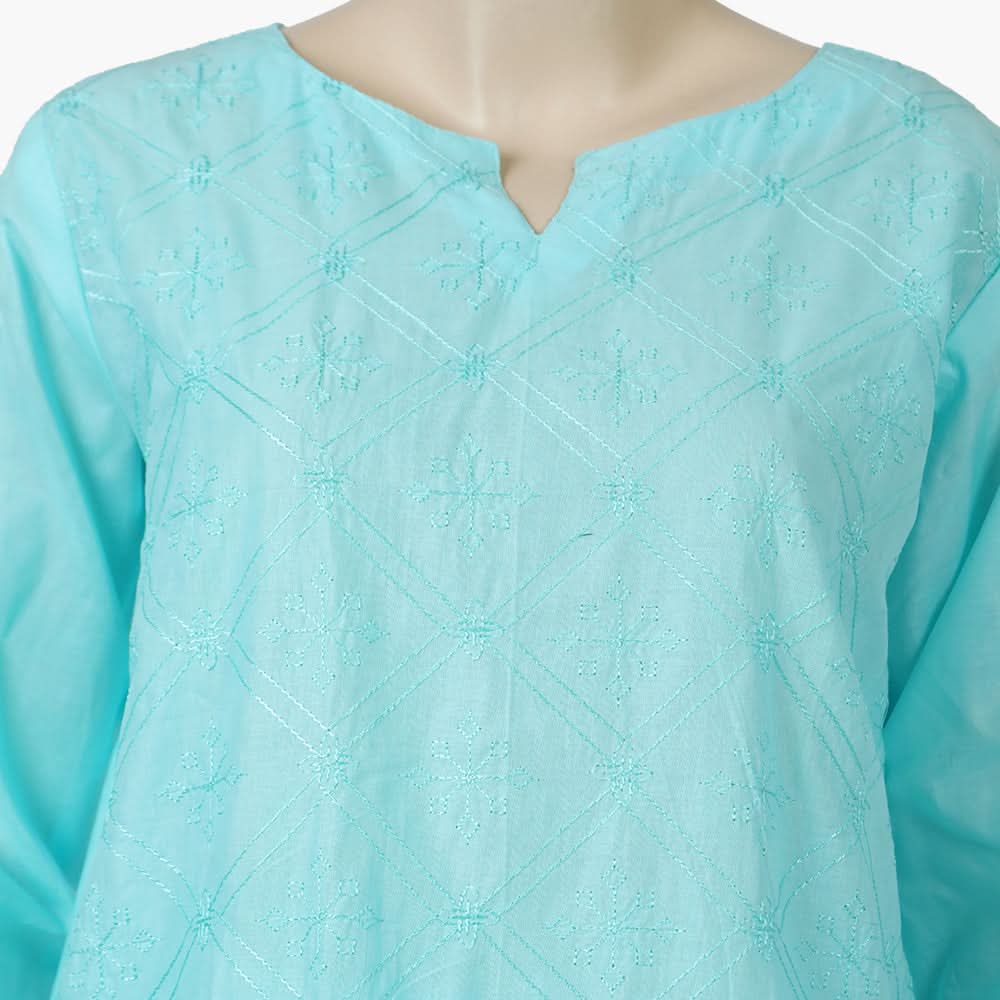 Women's Chicken Kari 2Pcs Suit - Sky Blue, Women Shalwar Suits, Chase Value, Chase Value