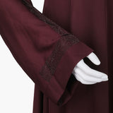 Women's Long Bottom Abaya - Maroon, Women Abayas, Chase Value, Chase Value