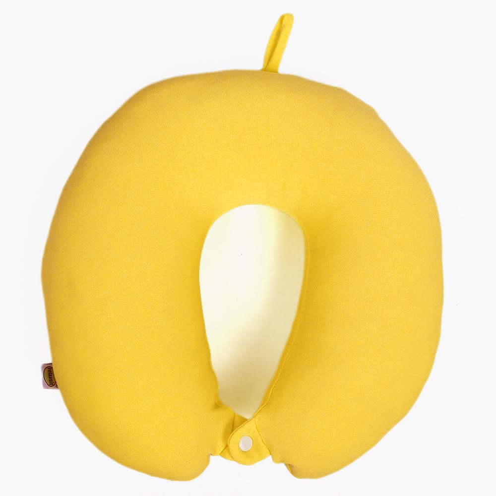 Soft Fiber Travel Neck Pillow - Yellow, Cusion & Pillow, Relaxsit, Chase Value