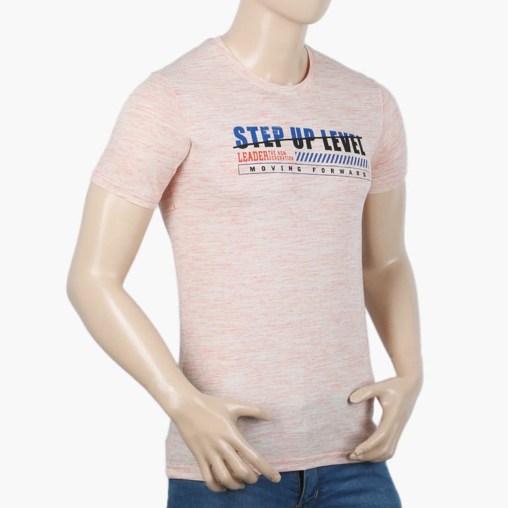Men's Half Sleeves T-Shirt - Peach, Men's T-Shirts & Polos, Chase Value, Chase Value