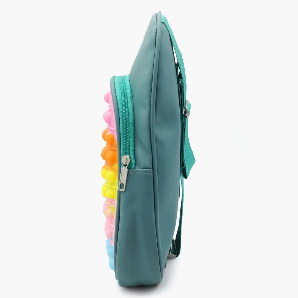 Girls Back Pack - Steel Blue, Kids Bags, Chase Value, Chase Value