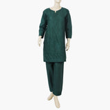 Women's Chicken Kari 2Pcs Suit - Green, Women Shalwar Suits, Chase Value, Chase Value