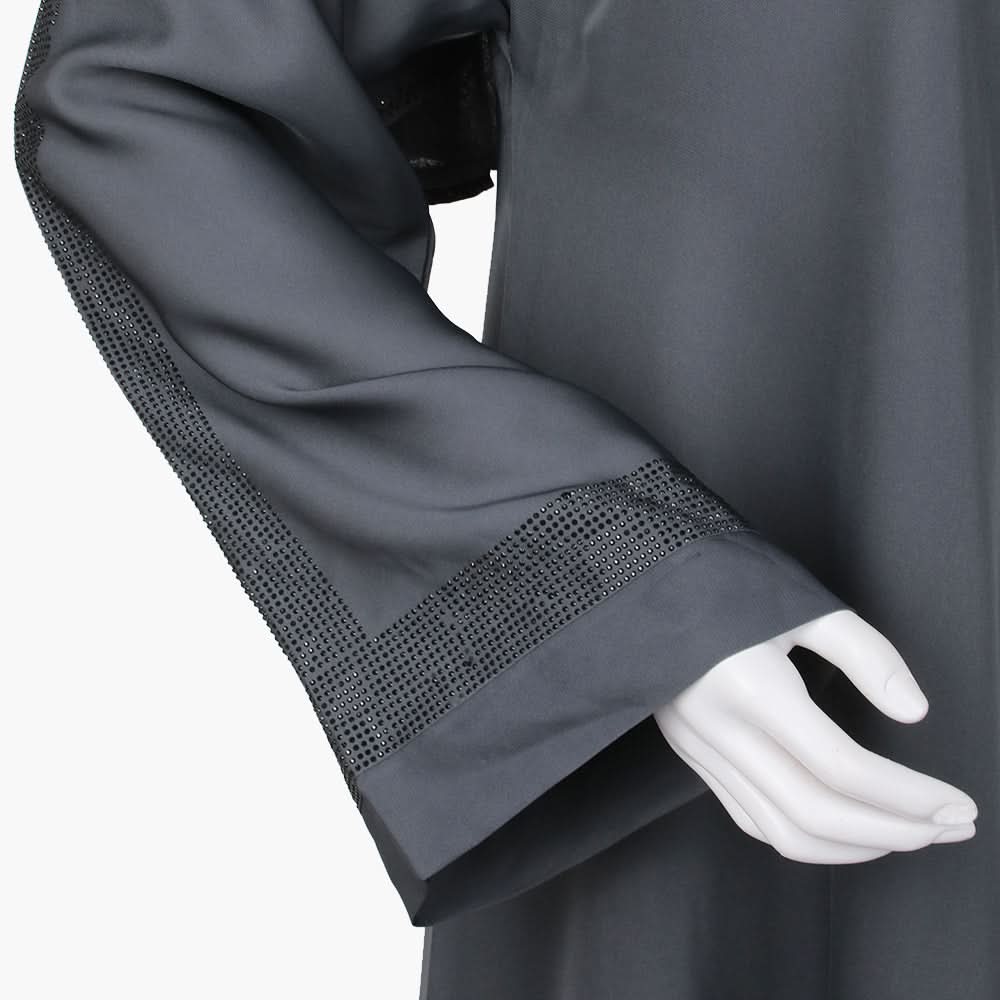 Women's Long Bottom Abaya - Grey, Women Abayas, Chase Value, Chase Value