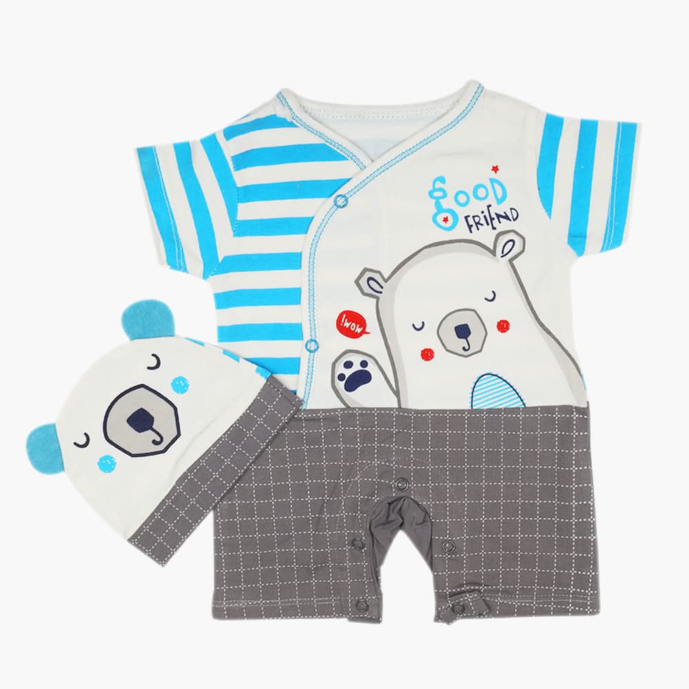 Newborn Boys Romper - Blue, Newborn Boys Rompers, Chase Value, Chase Value