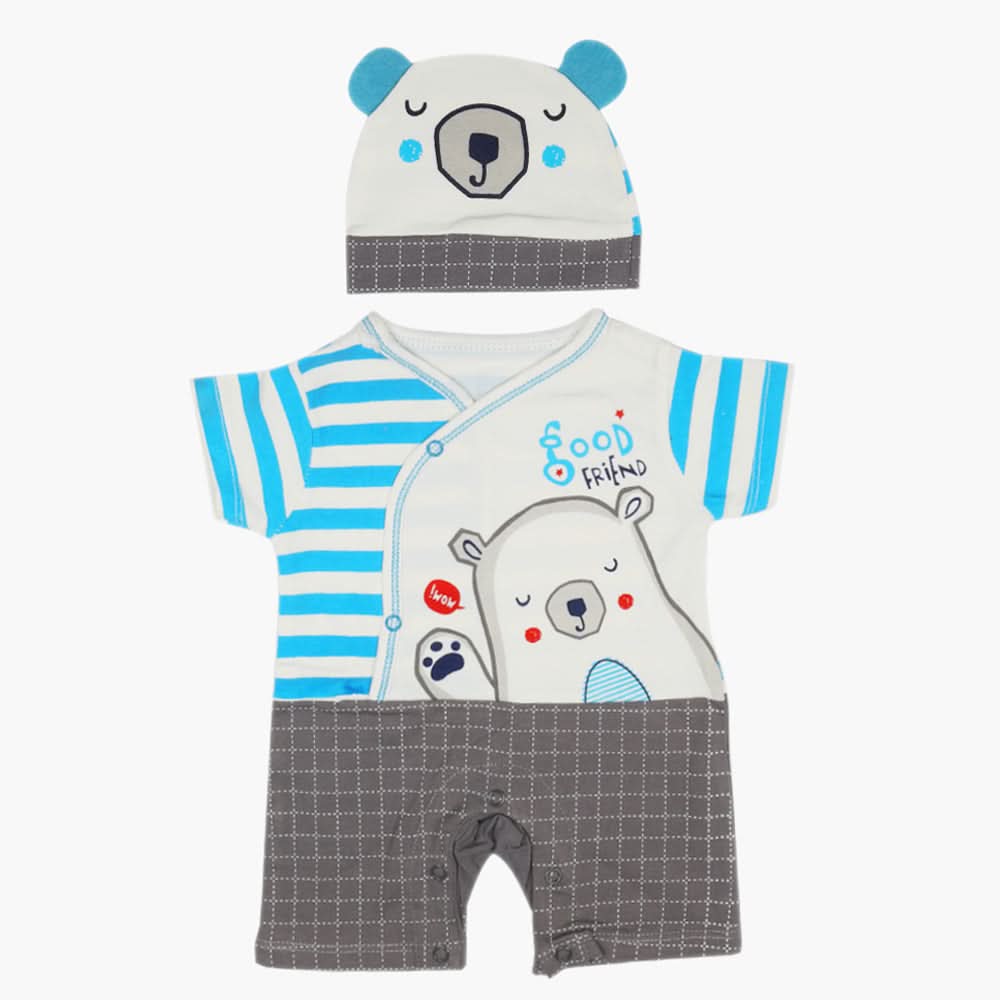 Newborn Boys Romper - Blue, Newborn Boys Rompers, Chase Value, Chase Value