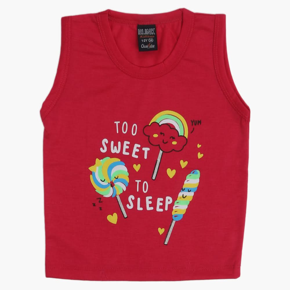 Girls Sando T-Shirt - Dark Pink, Girls T-Shirts, Chase Value, Chase Value