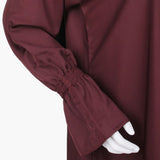 Women's Zipper Abaya - Maroon, Women Abayas, Chase Value, Chase Value