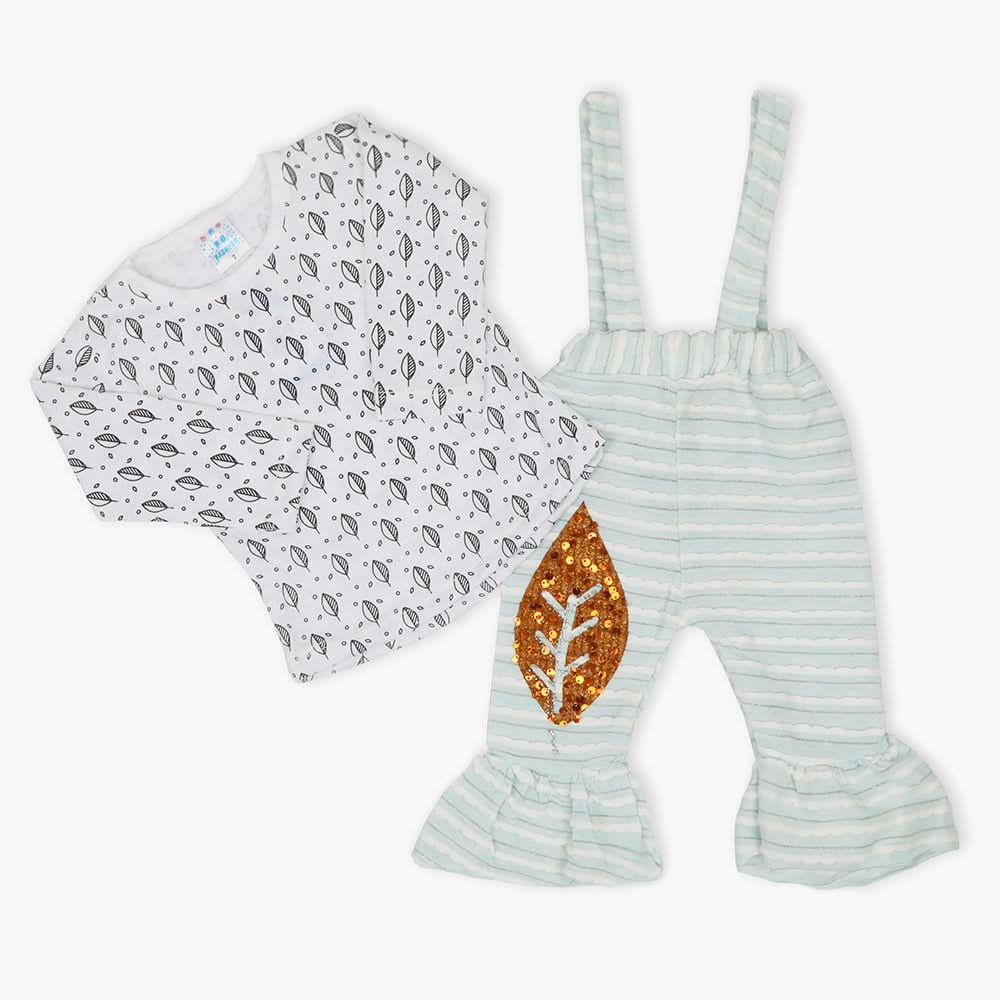 Newborn Girls Full Sleeves Romper - Light Blue, Newborn Girls Winterwear, Chase Value, Chase Value