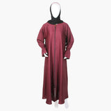 Women's Zipper Abaya - Maroon, Women Abayas, Chase Value, Chase Value