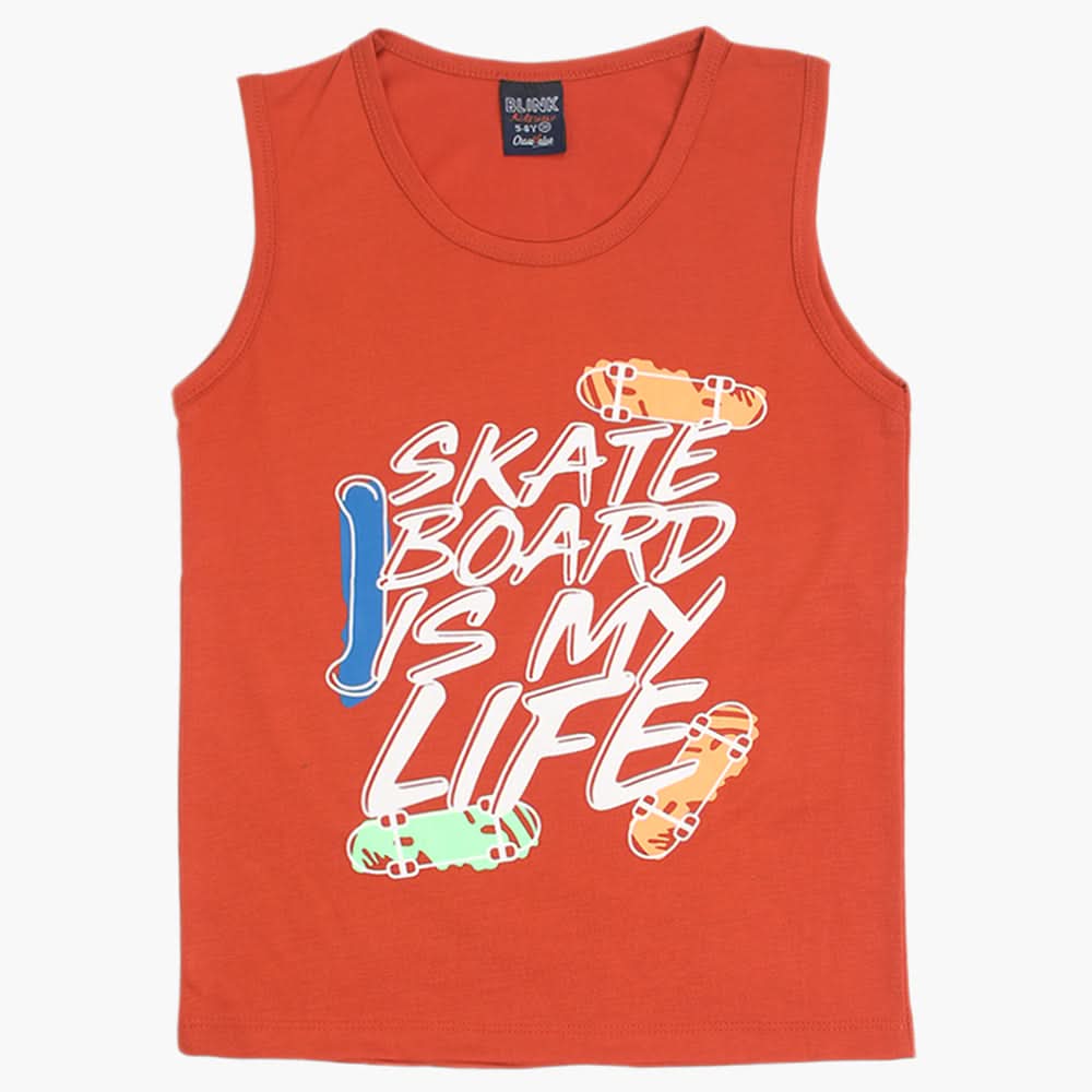 Boys Sando - Rust, Boys T-Shirts, Chase Value, Chase Value