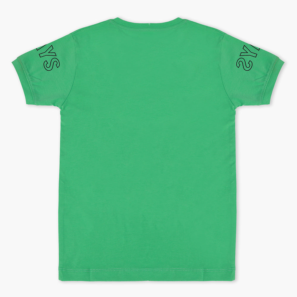 Boys Half Sleeves T-Shirt - Green, Boys T-Shirts, Chase Value, Chase Value