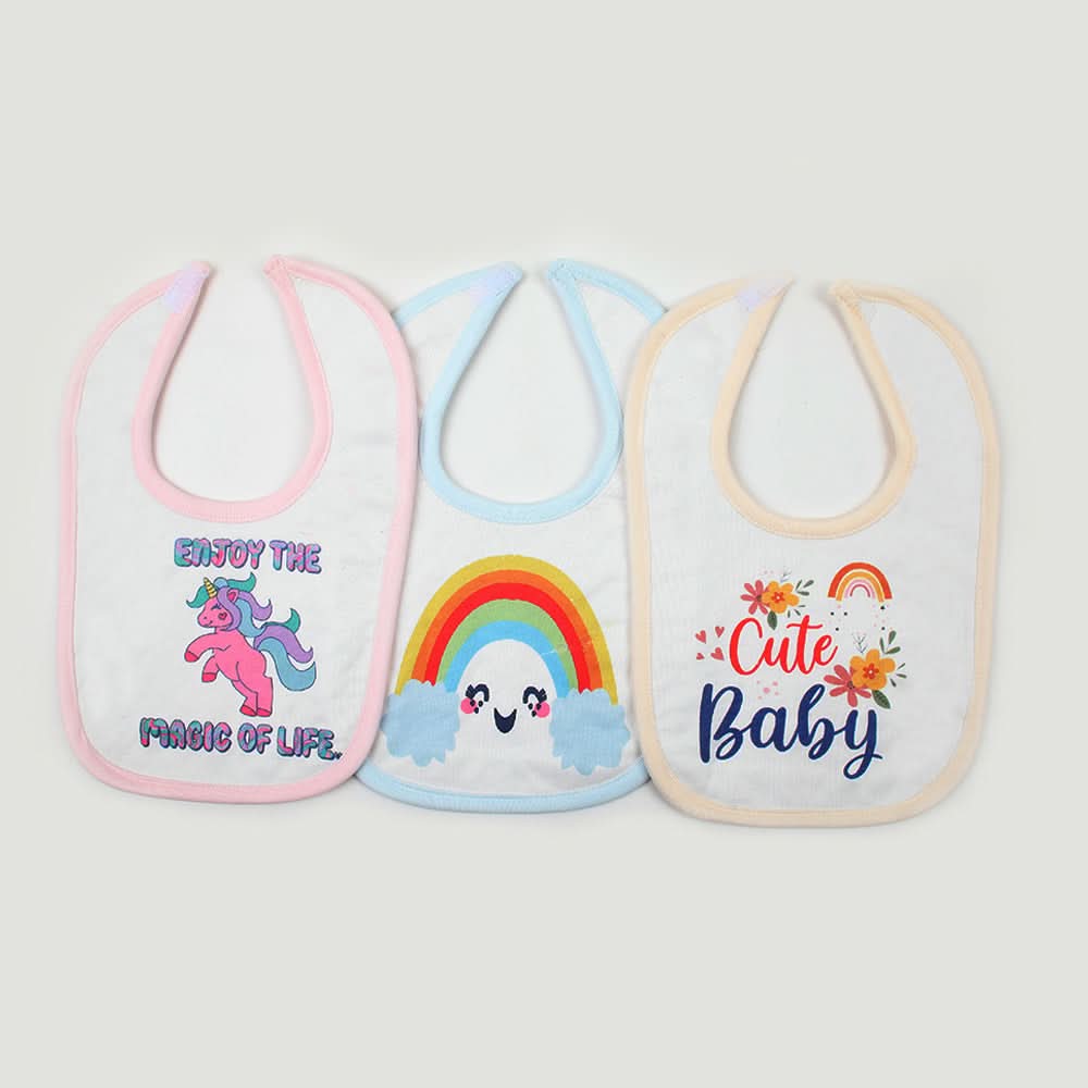Valuable Velcro Bib Pack of 3 - Multi Color, Bibs & Towels, Chase Value, Chase Value
