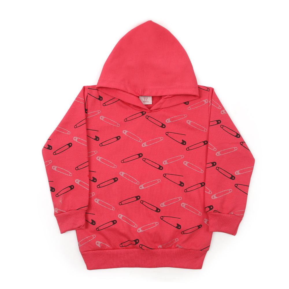 Girls Full Sleeves Hoodie T-Shirt - Pink, Girls Hoodies & Sweat Shirts, Chase Value, Chase Value