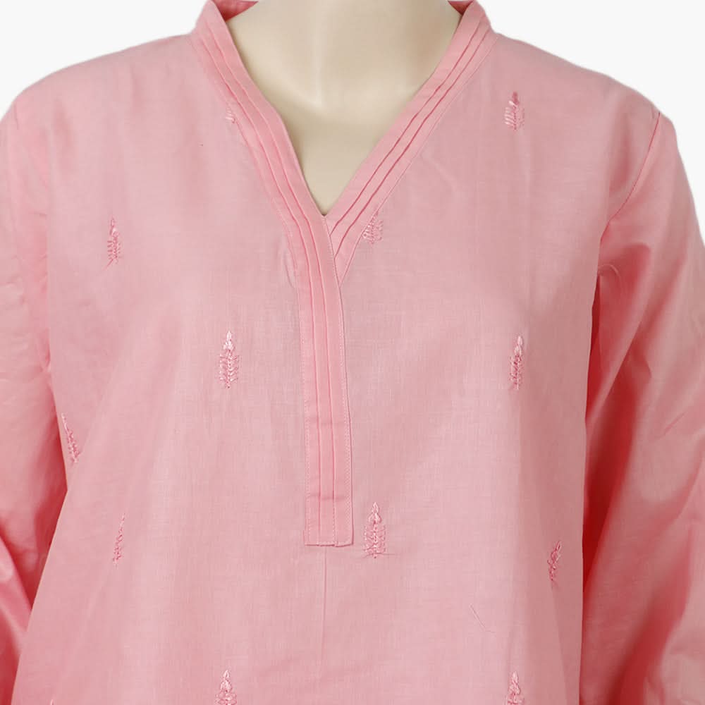 Women's Embroidered 2Pcs Suit - Pink, Women Shalwar Suits, Chase Value, Chase Value