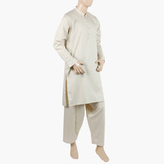 Eminent Men's Plain Kurta Shalwar - Cream