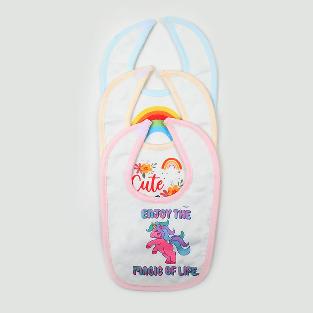 Valuable Velcro Bib Pack of 3 - Multi Color, Bibs & Towels, Chase Value, Chase Value