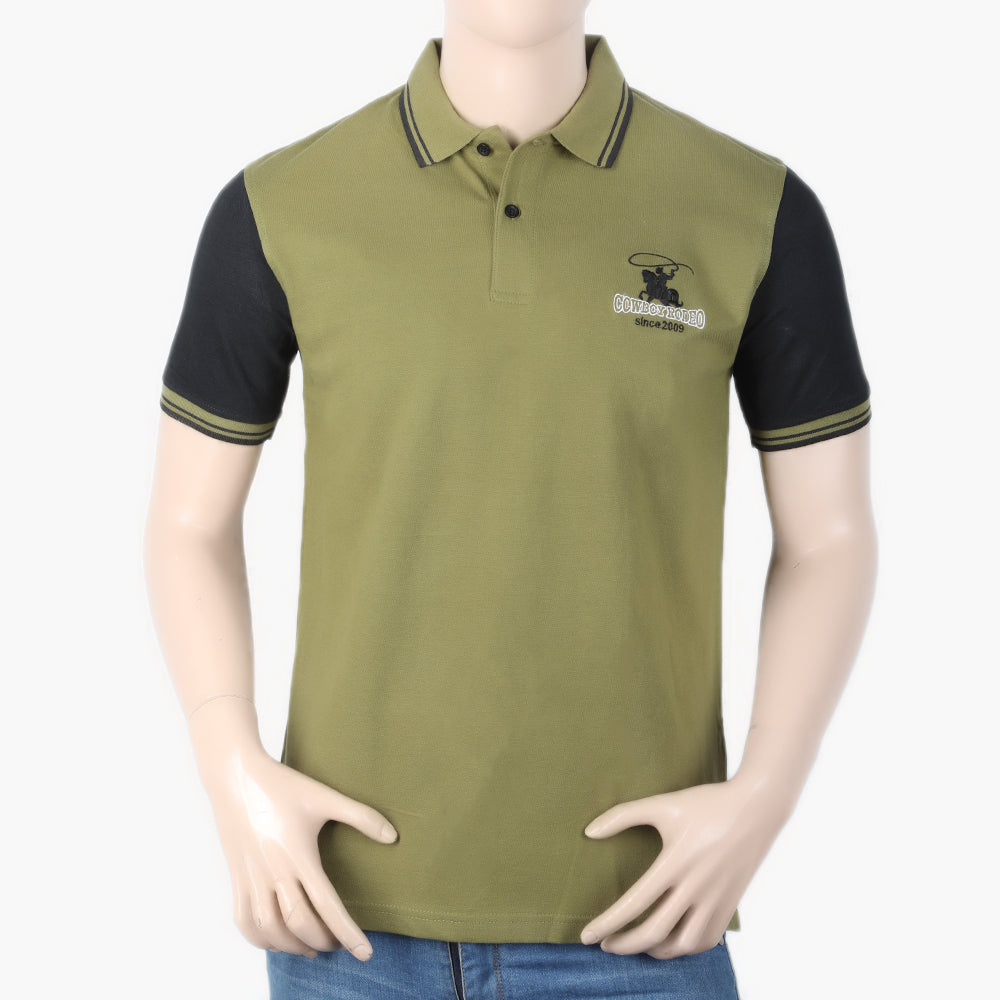 Eminent Men's Half Sleeves Polo T-Shirt - Olive Green, Men's T-Shirts & Polos, Eminent, Chase Value