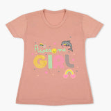 Girls Half Sleeves T-Shirt - Tea Pink, Girls T-Shirts, Chase Value, Chase Value