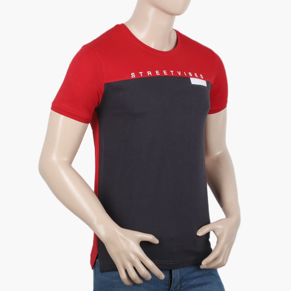 Men's Half Sleeves T-Shirt - Red, Men's T-Shirts & Polos, Chase Value, Chase Value
