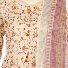 Women's Bareezay Cloud Cambric Shalwar Suit - Skin