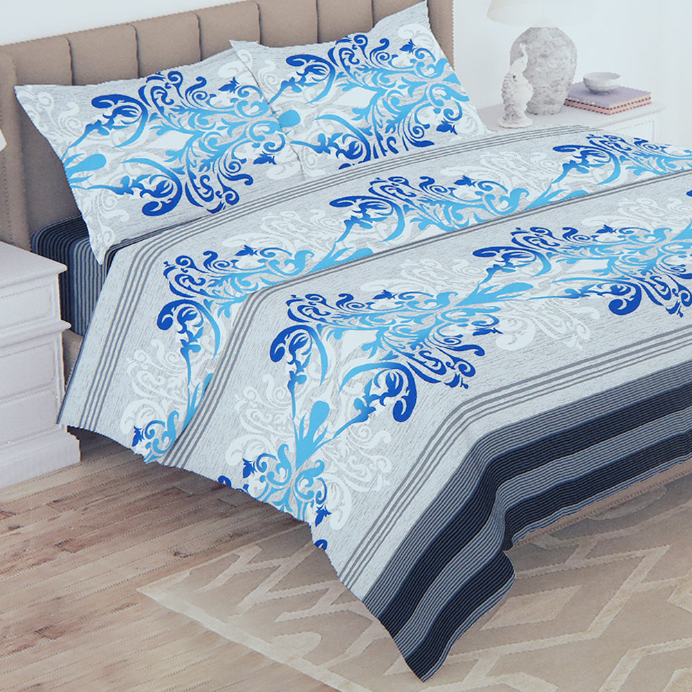 Double Bed Sheet 3Pcs - I3, Double Size Bed Sheet, Chase Value, Chase Value