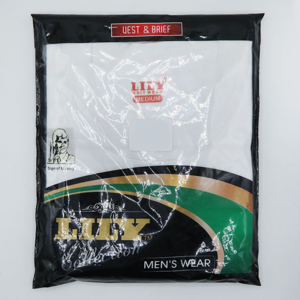 Lily Crew Neck - White, Men's Vest, Lily, Chase Value