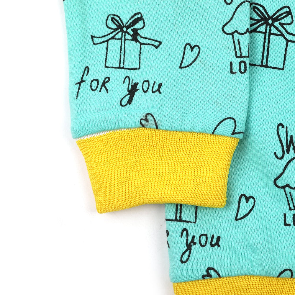 Girls Full Sleeves Hoodie T-Shirt - Cyan, Girls Hoodies & Sweat Shirts, Chase Value, Chase Value