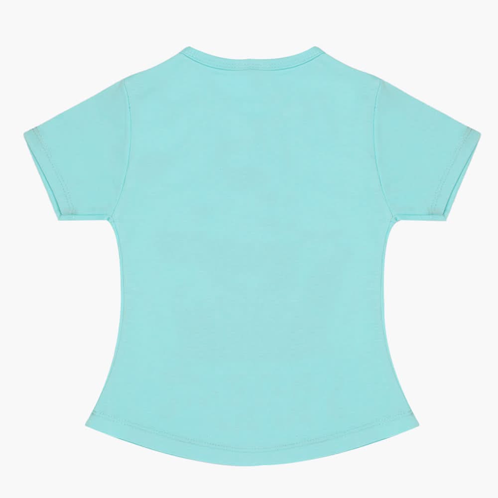 Girls Half Sleeves T-Shirt - Sky Blue, Girls T-Shirts, Chase Value, Chase Value