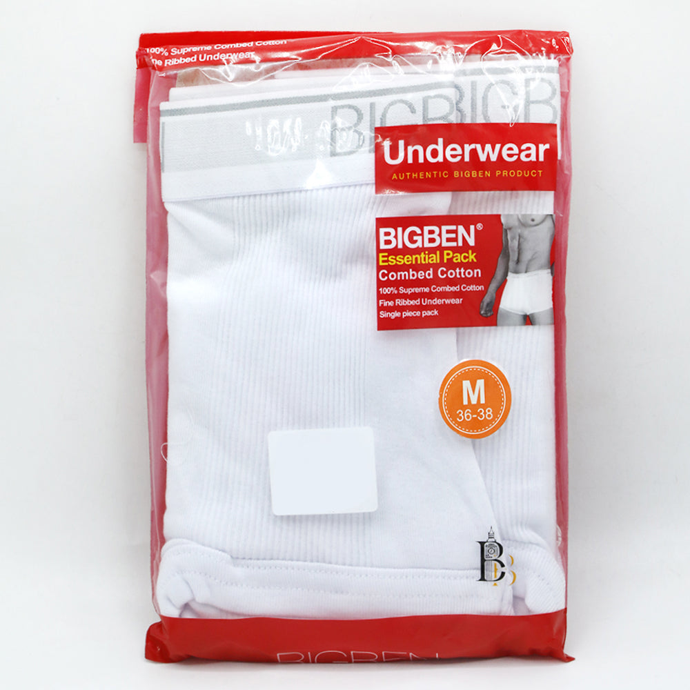 Bigben Ribbed Underwear, Top Elastic -White, Men's Underwear, Bigben, Chase Value