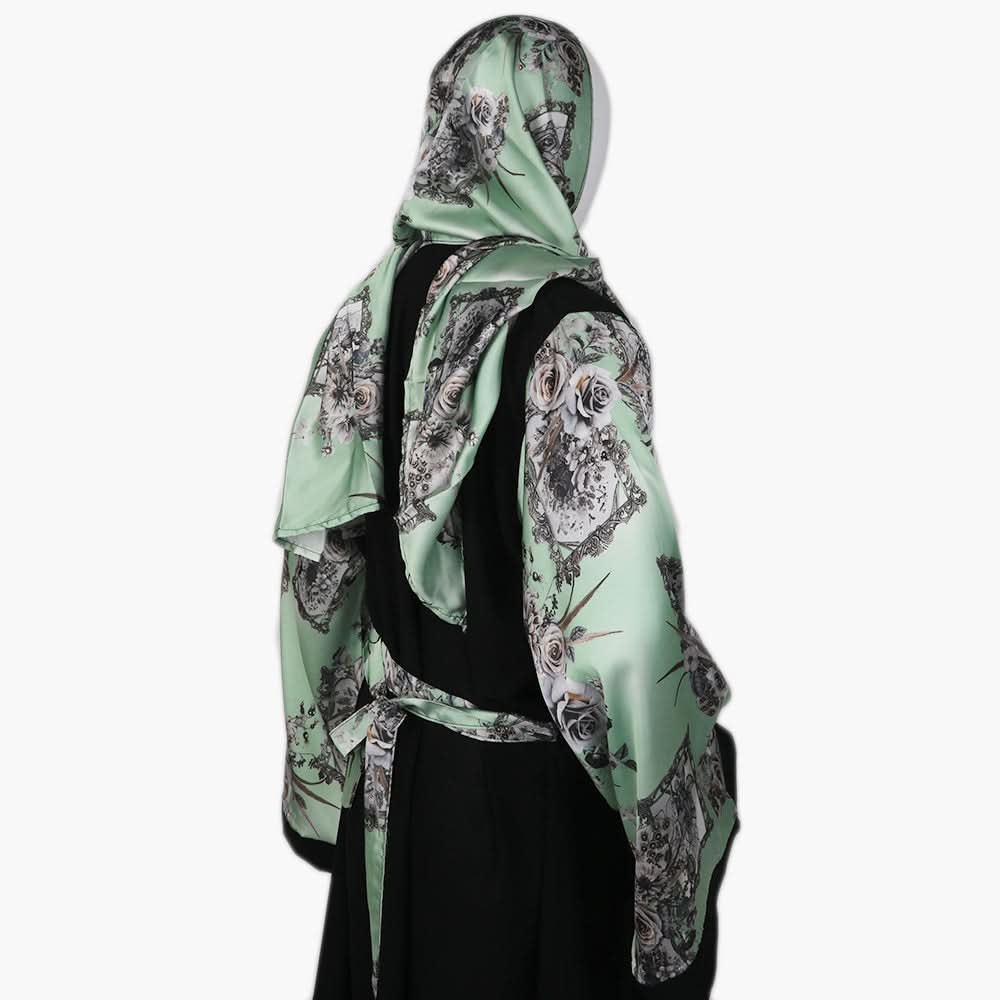 Women's Front Open Abaya - Black, Women Abayas, Chase Value, Chase Value