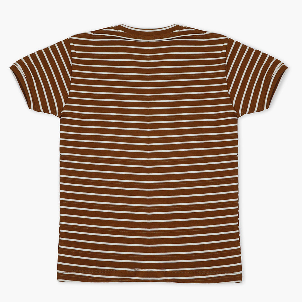 Boys Half Sleeves T-Shirt - Brown, Boys T-Shirts, Chase Value, Chase Value