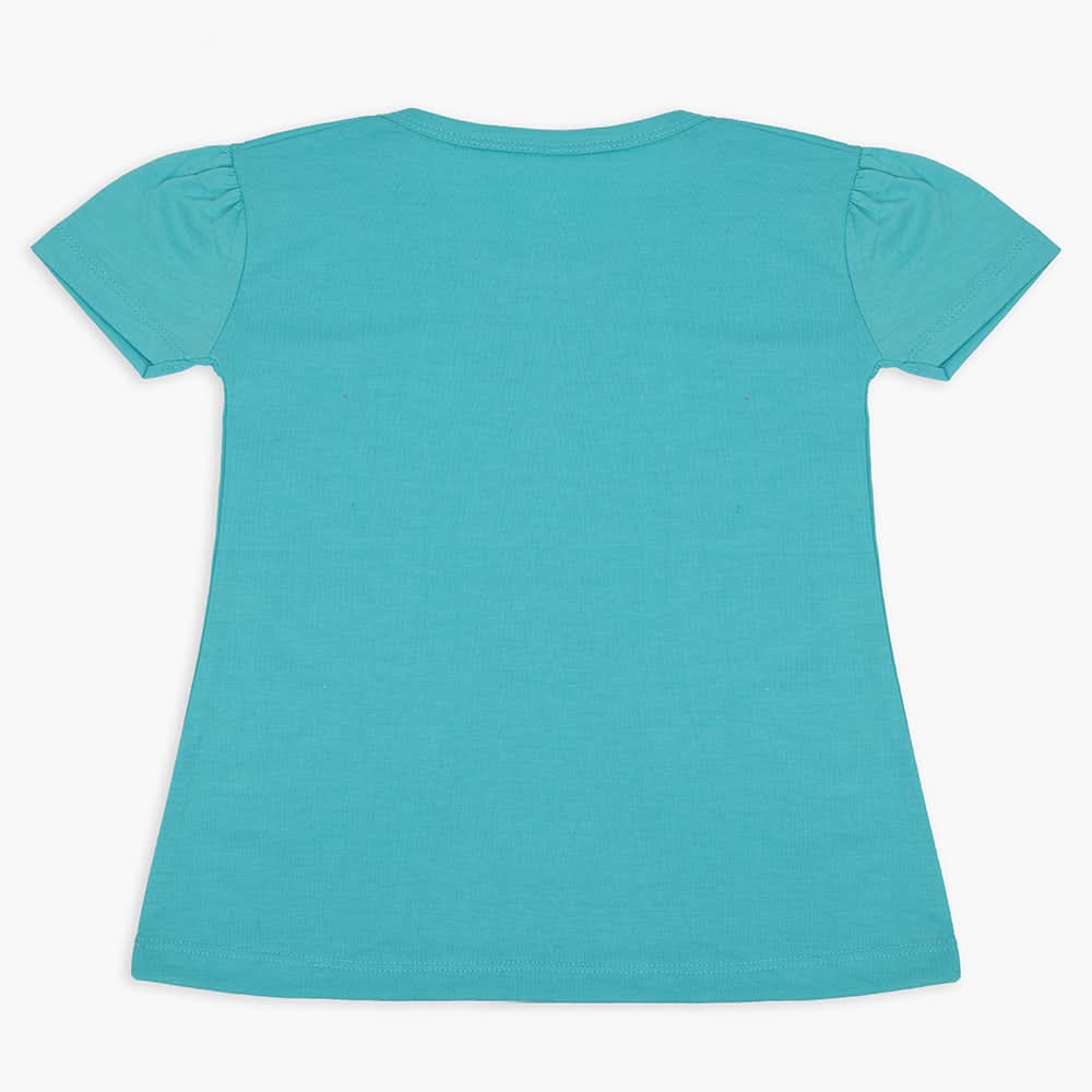Girls Half Sleeves T-Shirt - Light Blue, Girls T-Shirts, Chase Value, Chase Value