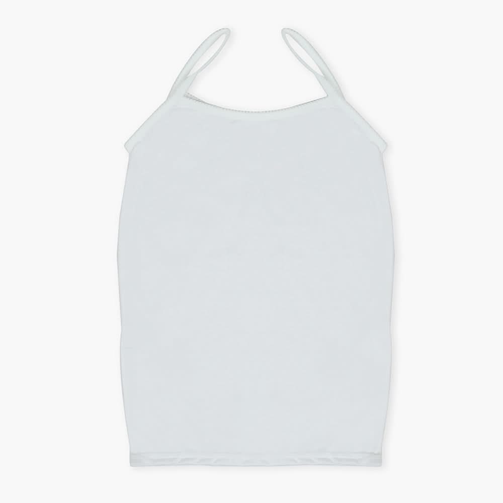 Girls Thin Strap Camisole - White, Girls Shameez Camisole & Biddies, Chase Value, Chase Value