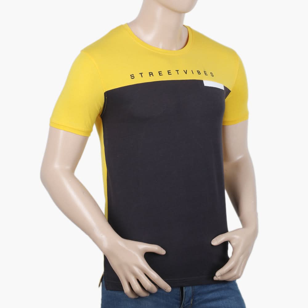 Men's Half Sleeves T-Shirt - Yellow, Men's T-Shirts & Polos, Chase Value, Chase Value