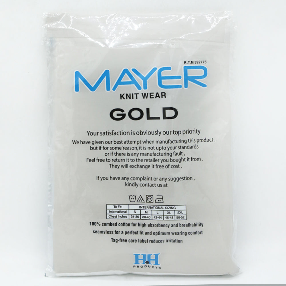 Mayer Gold Vest Sando - White, Men's Vest, Chase Value, Chase Value