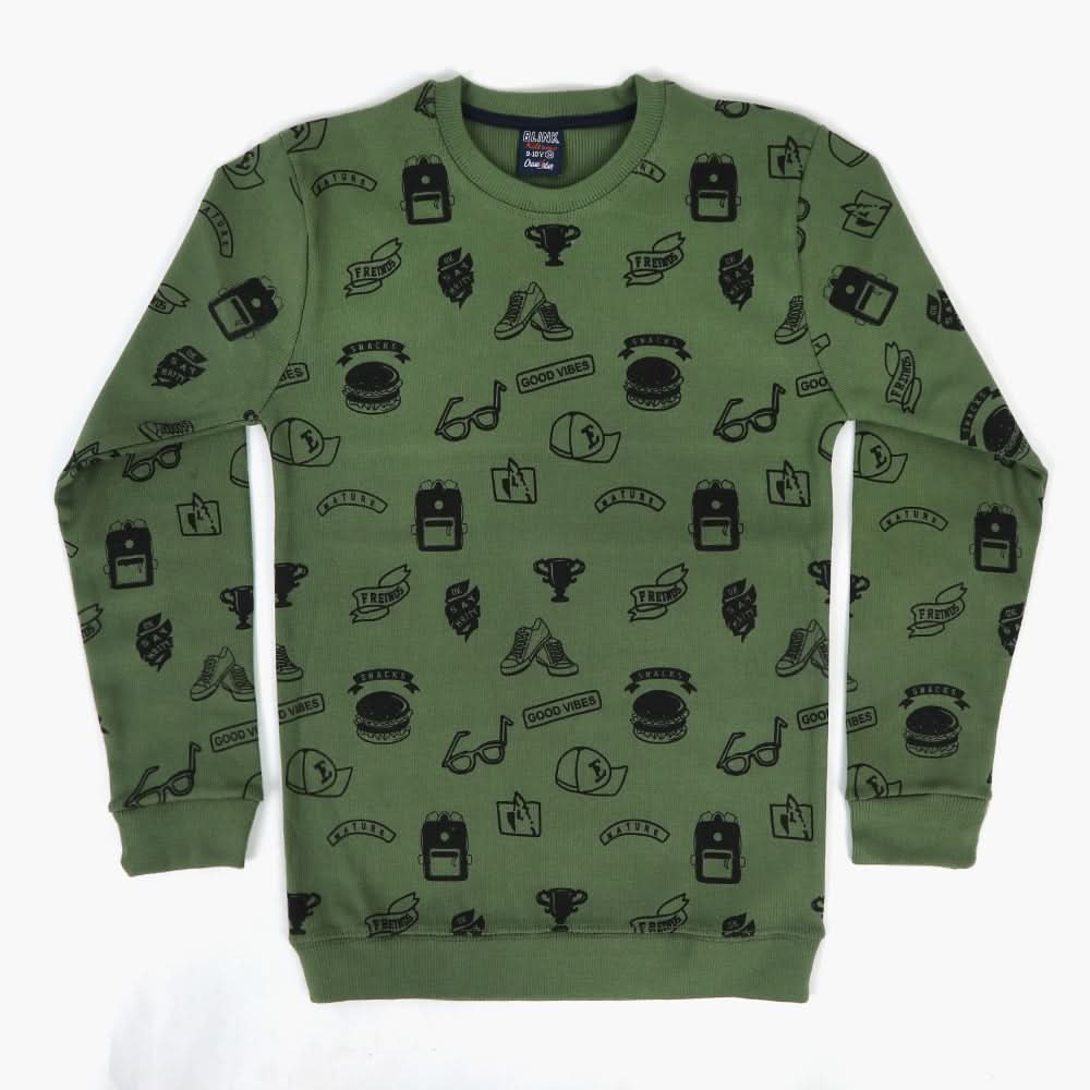 Boys Sweatshirt - Light Green, Boys Hoodies & Sweat Shirts, Chase Value, Chase Value