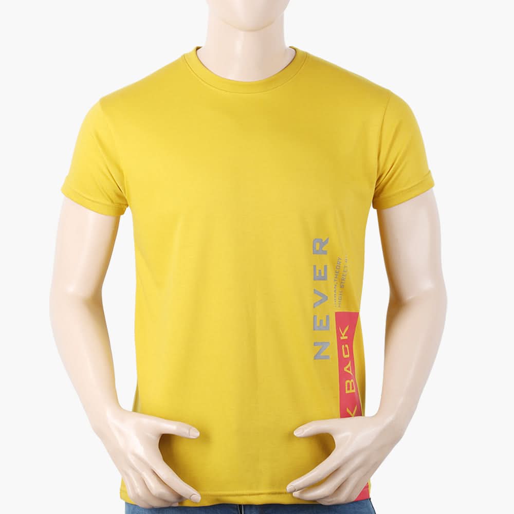 Men's Half Sleeves T-Shirt - Yellow, Men's T-Shirts & Polos, Chase Value, Chase Value