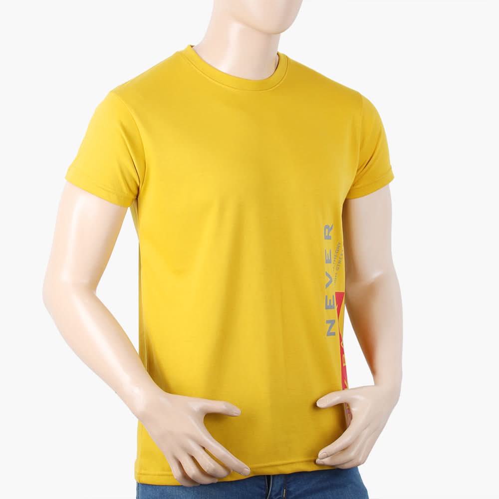 Men's Half Sleeves T-Shirt - Yellow, Men's T-Shirts & Polos, Chase Value, Chase Value