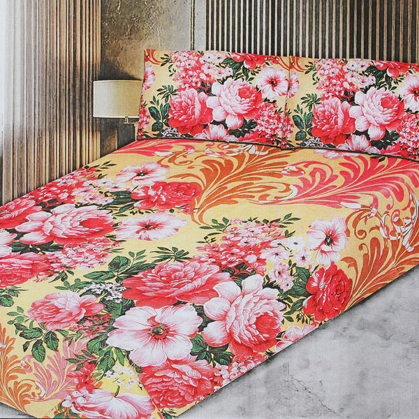 3D Double Bedsheet - Multi Color