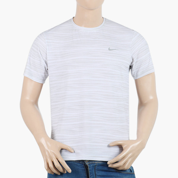 Men's Half Sleeves T-Shirt - Ash White