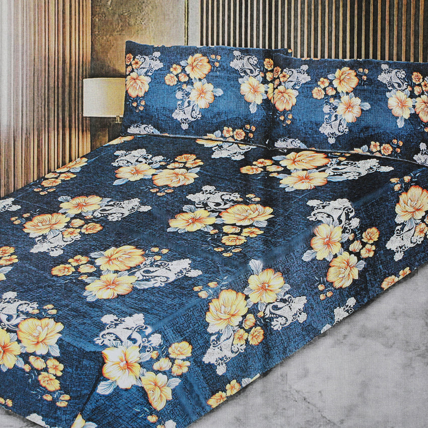 3D Double Bedsheet - Multi Color