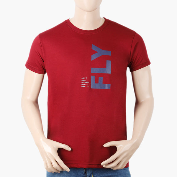 Men's Half Sleeves T-Shirt - Maroon, Men's T-Shirts & Polos, Chase Value, Chase Value